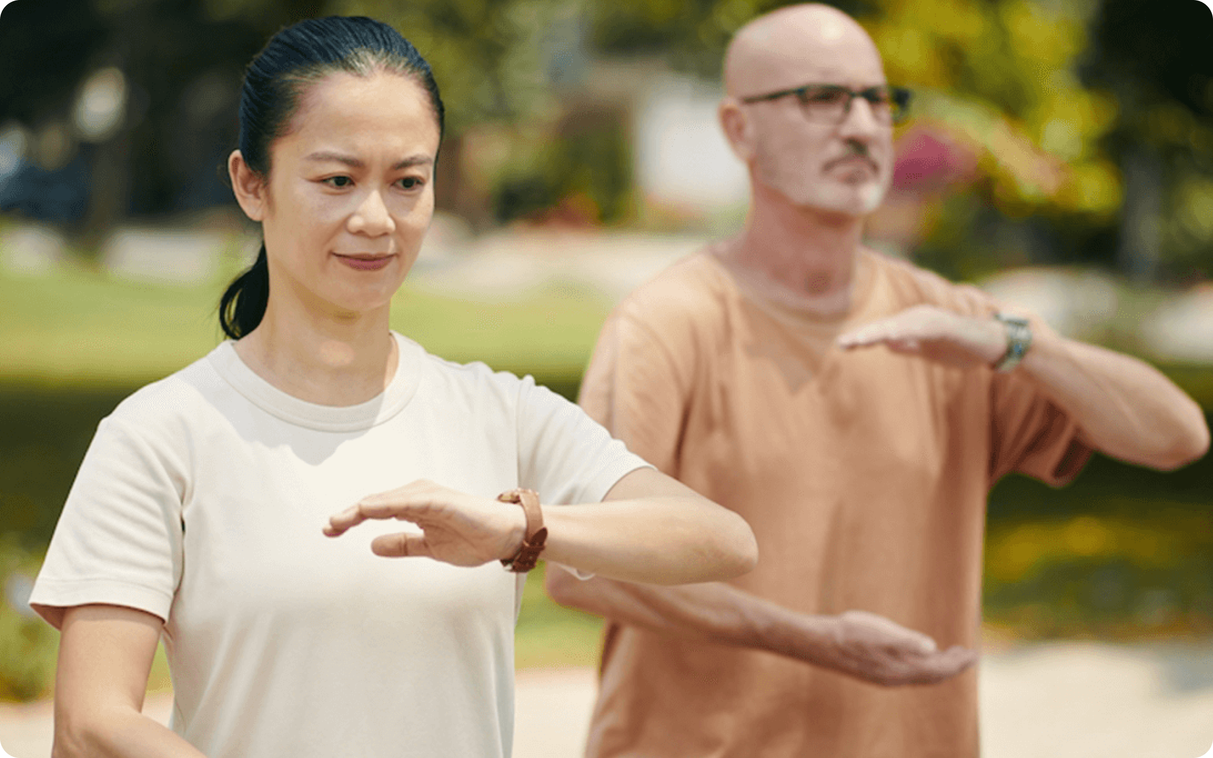 Group practicing Tai Chi
